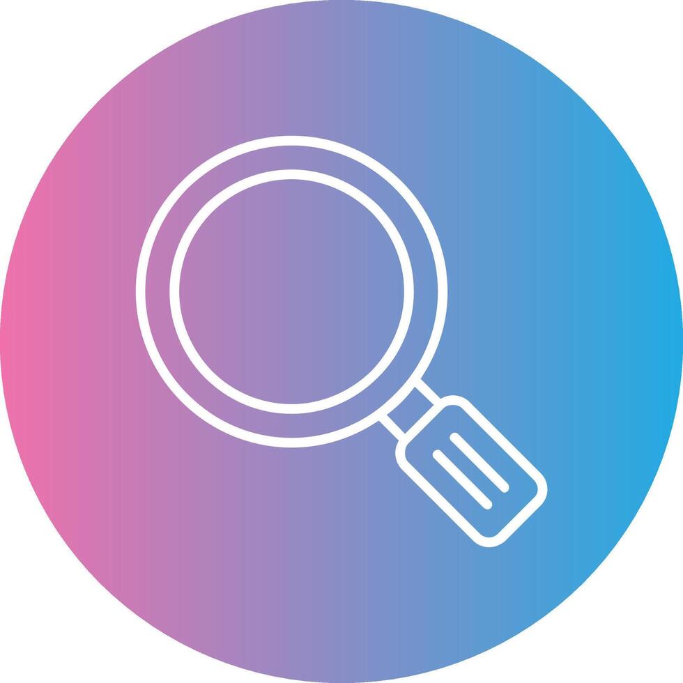 Magnifying Glass Line Gradient Circle Icon vector