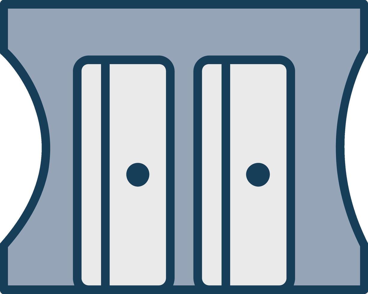 Sharpener Line Filled Grey Icon vector