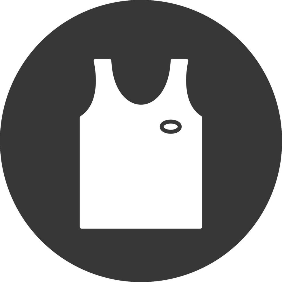 Tank Top Glyph Inverted Icon vector