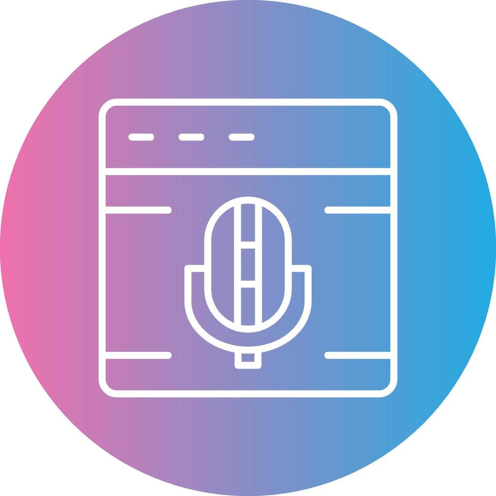 Browser Line Gradient Circle Icon vector