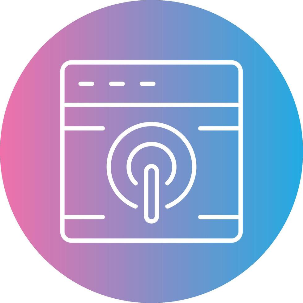 Browser Line Gradient Circle Icon vector