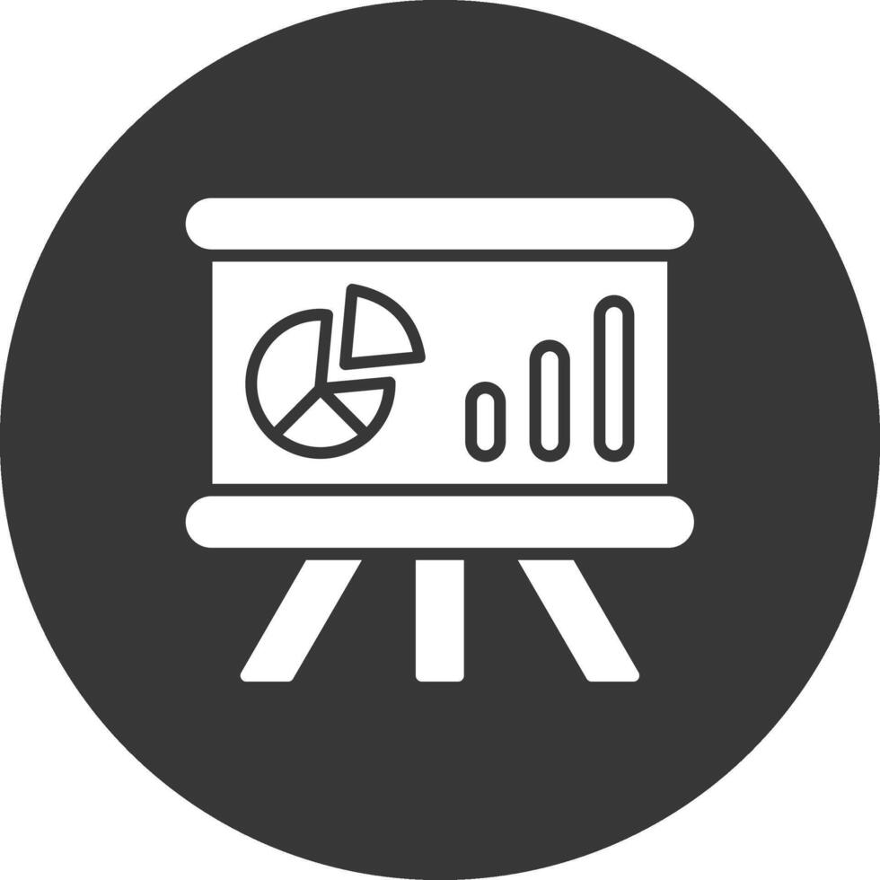 Whiteboard Glyph Inverted Icon vector