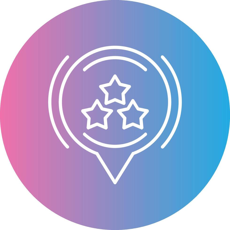 Star Line Gradient Circle Icon vector