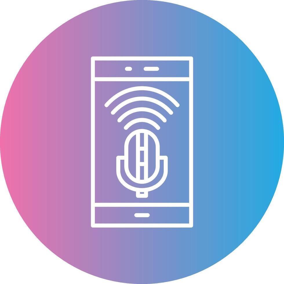 Stream Line Gradient Circle Icon vector