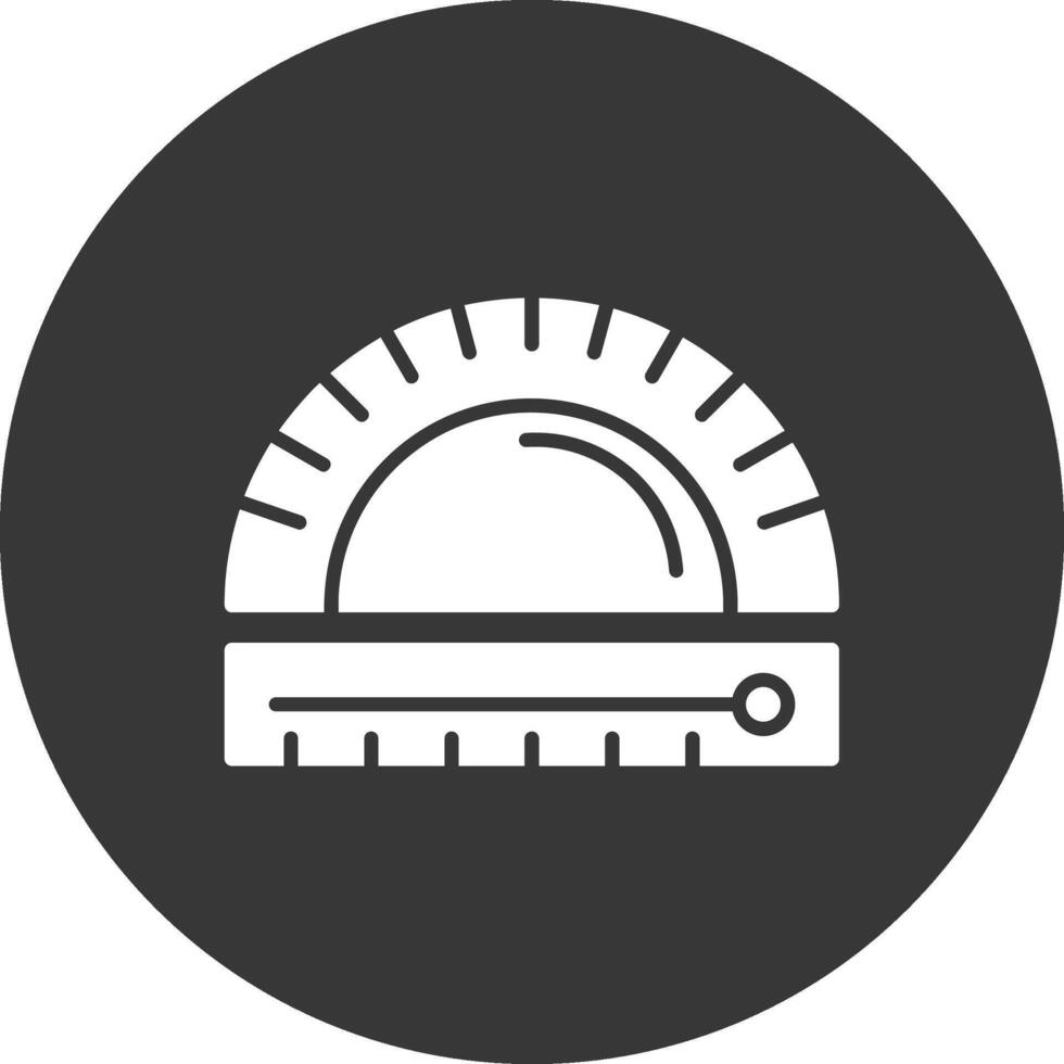 Protractor Glyph Inverted Icon vector