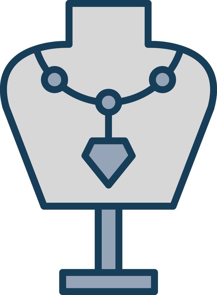 Mannequin Line Filled Grey Icon vector