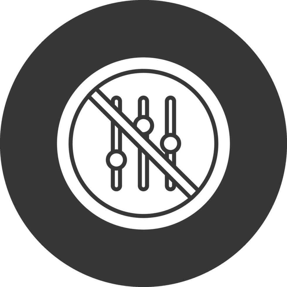 Mute Glyph Inverted Icon vector