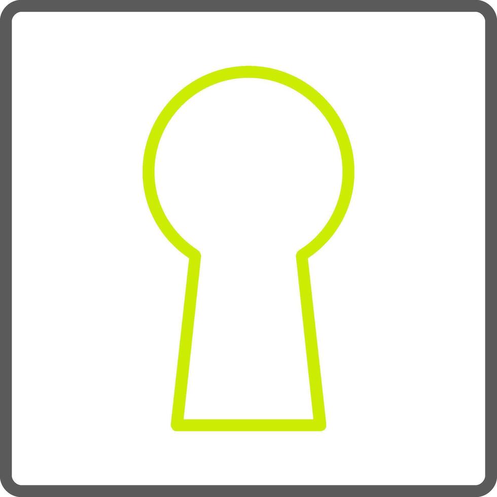 Keyhole Line Two Color Icon vector
