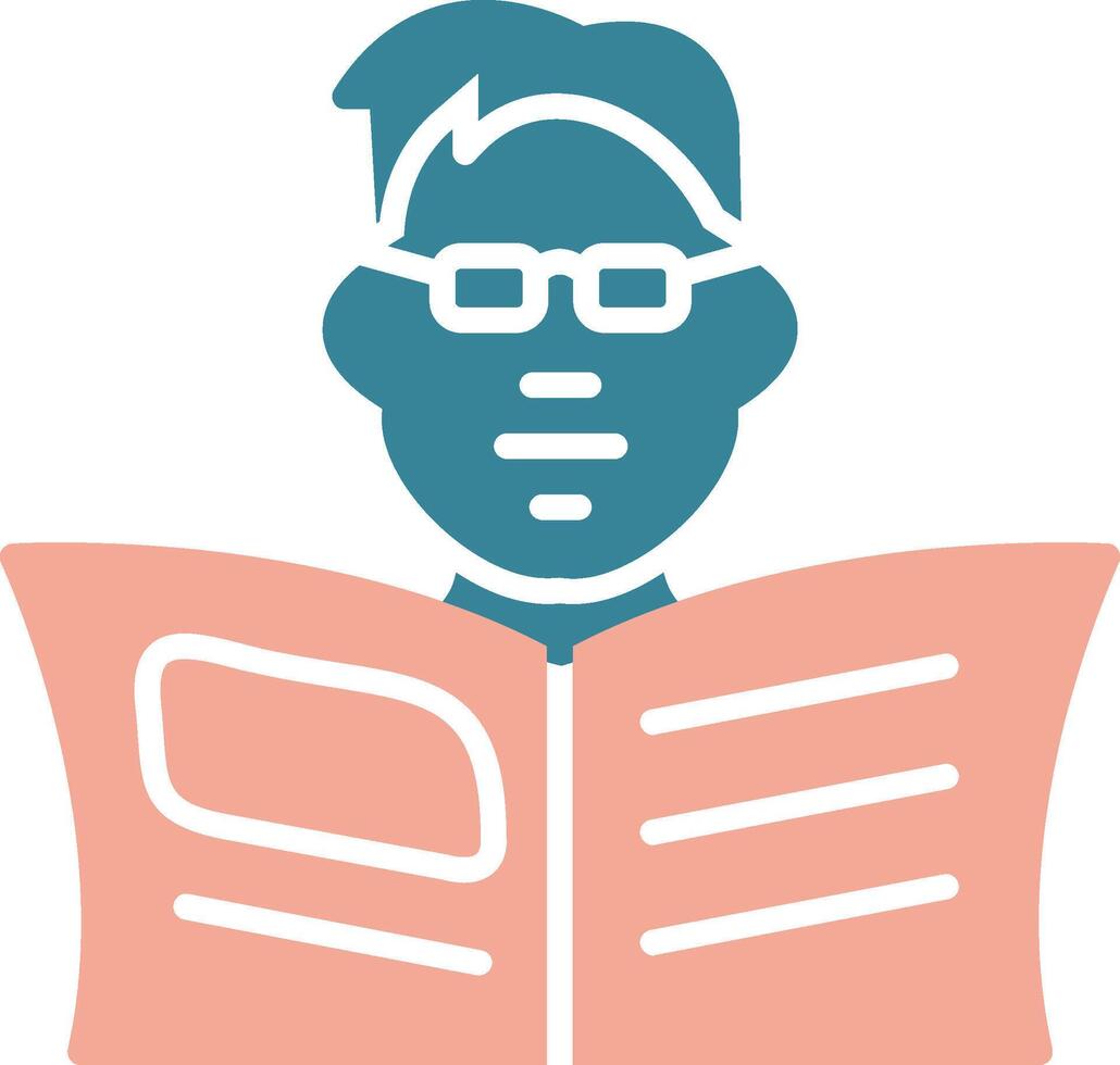 Man Glyph Two Color Icon vector
