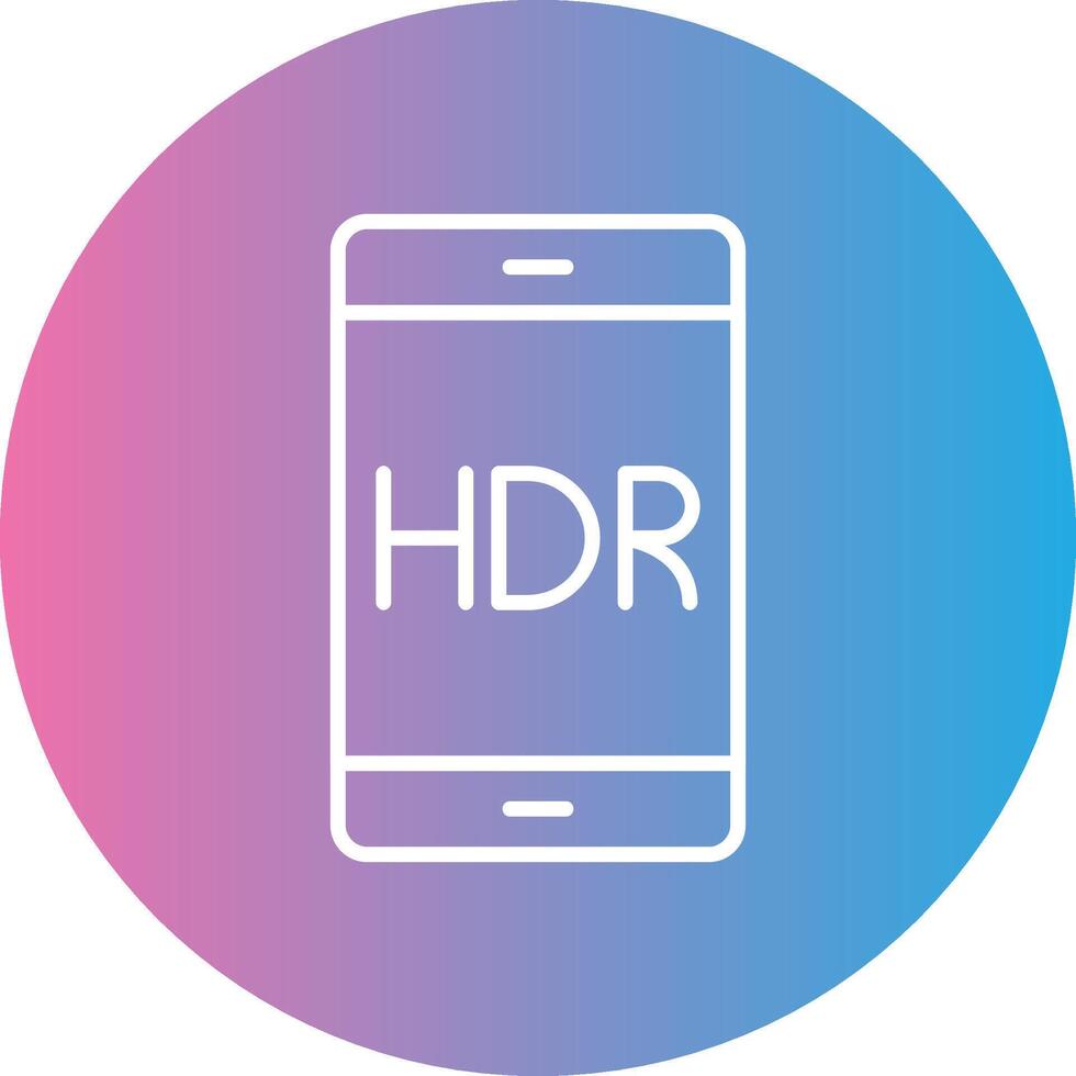 Mobile Line Gradient Circle Icon vector