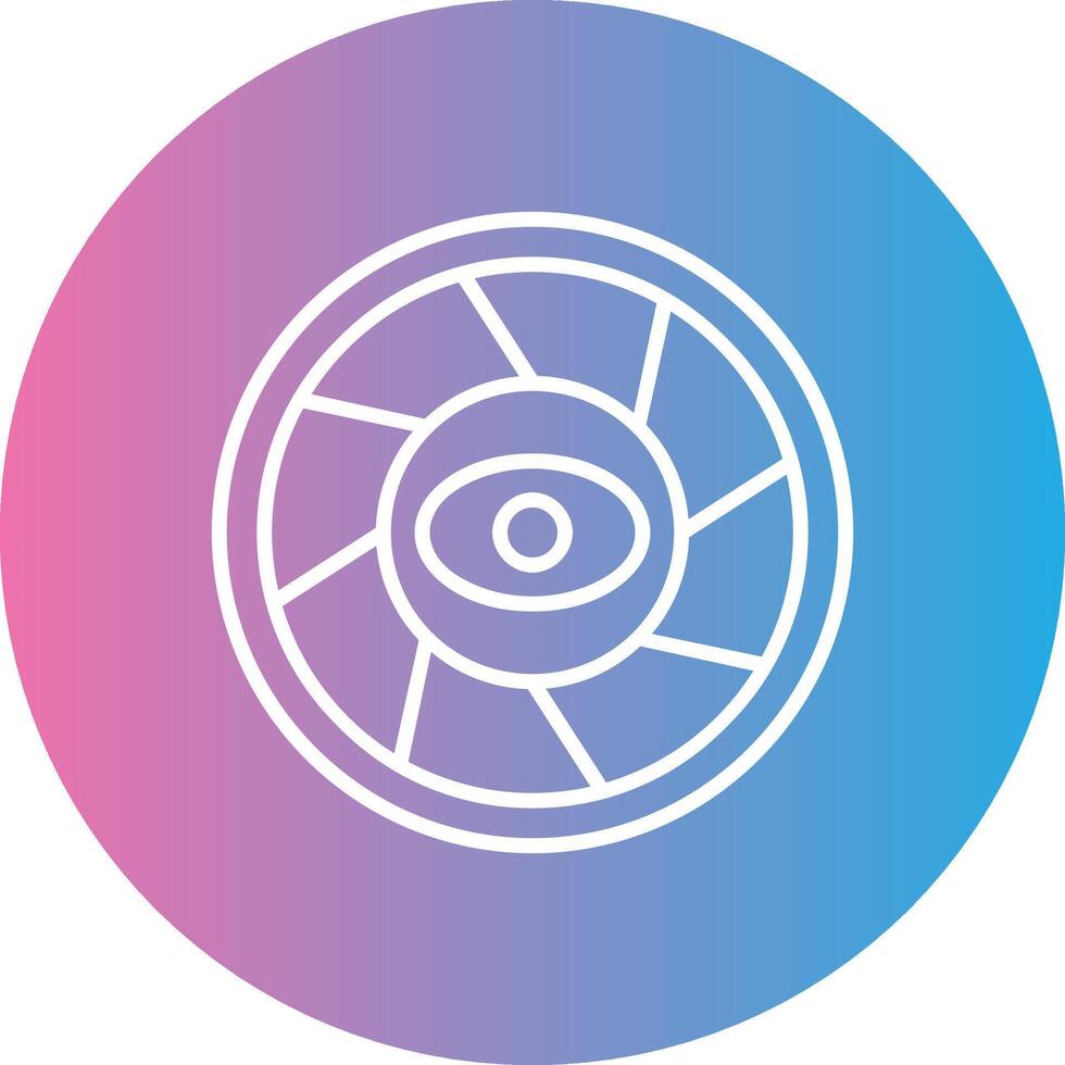 Lens Line Gradient Circle Icon vector