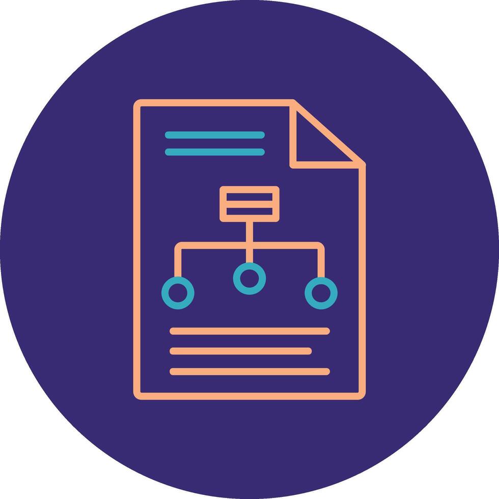 Hierarchy Line Two Color Circle Icon vector