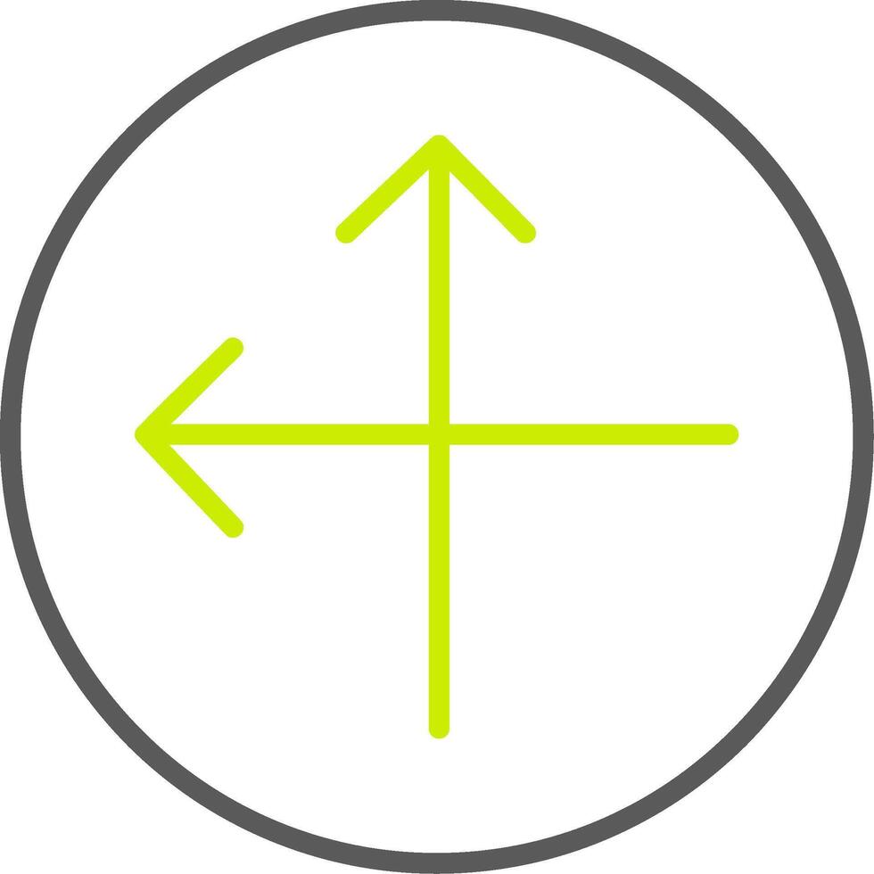 Intersect Line Two Color Icon vector