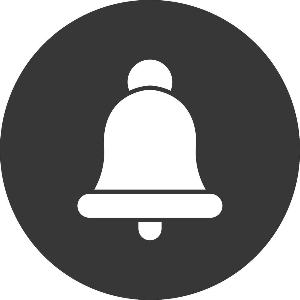 Bell Glyph Inverted Icon vector