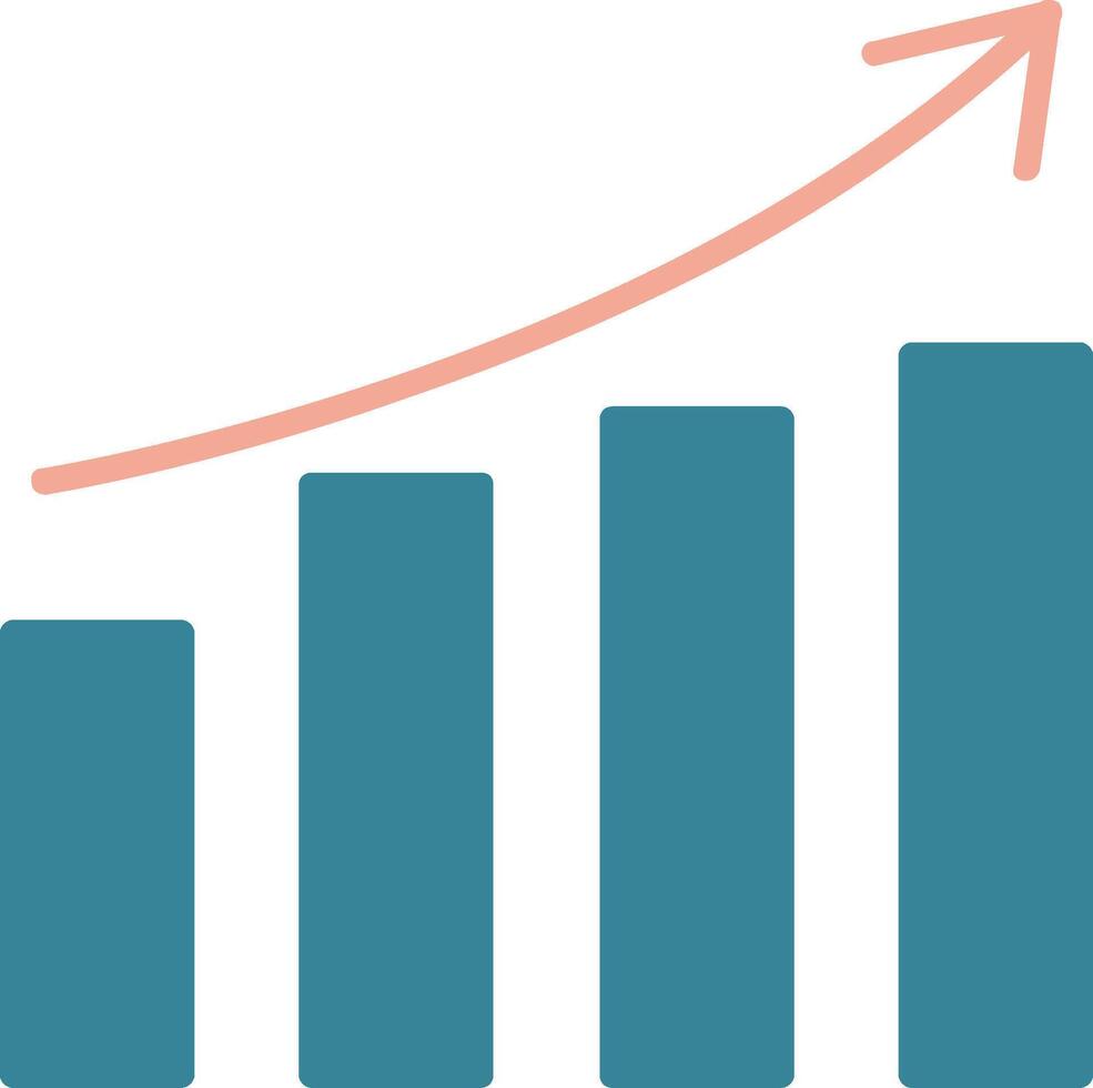 Growth Glyph Two Color Icon vector