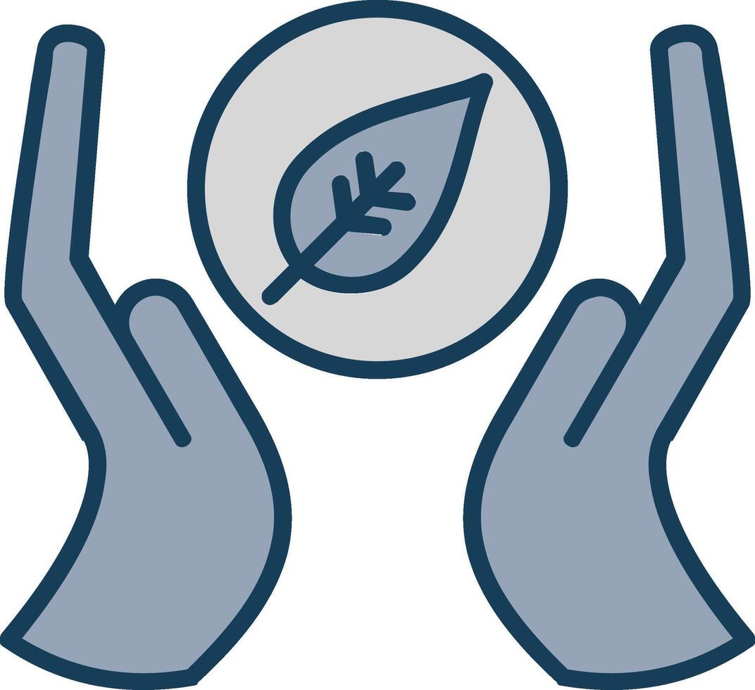 Go Green Line Filled Grey Icon vector