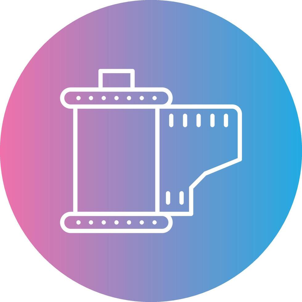 Cartridge Line Gradient Circle Icon vector