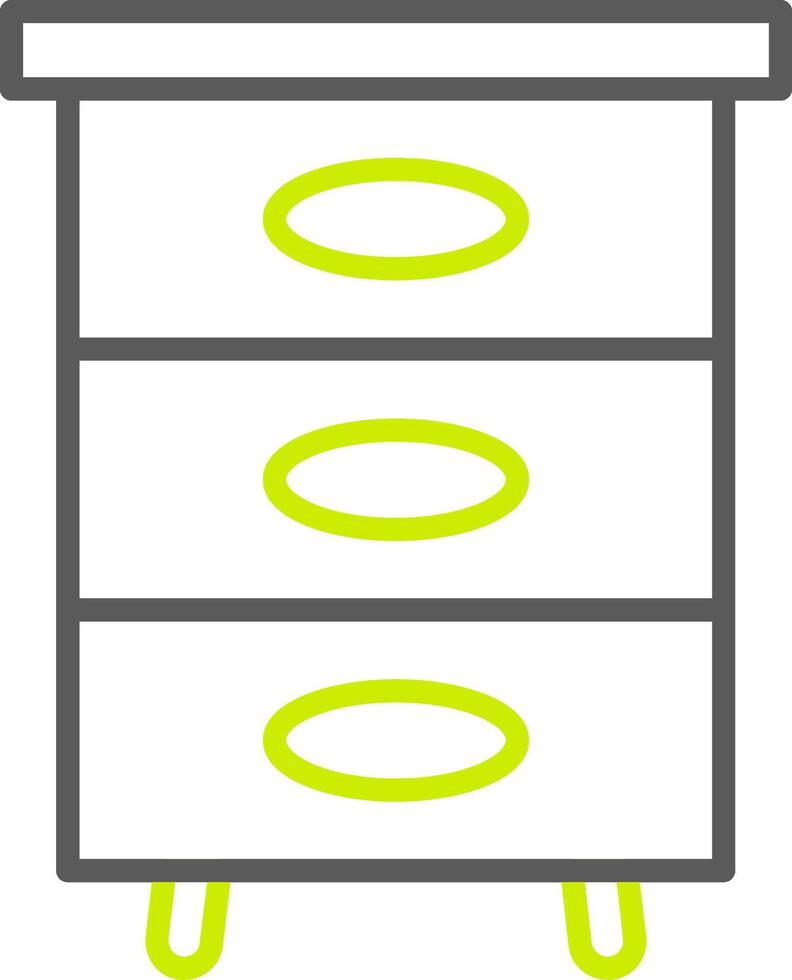 Filling Cabinet Line Two Color Icon vector