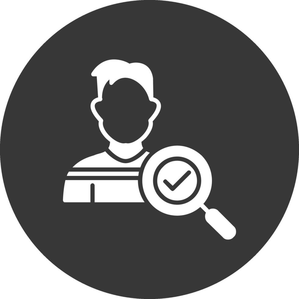 Profiles Glyph Inverted Icon vector