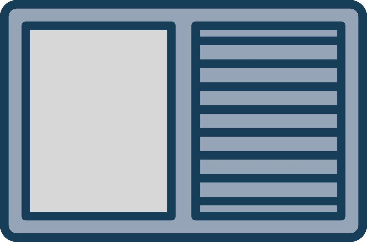 Contrast Line Filled Grey Icon vector