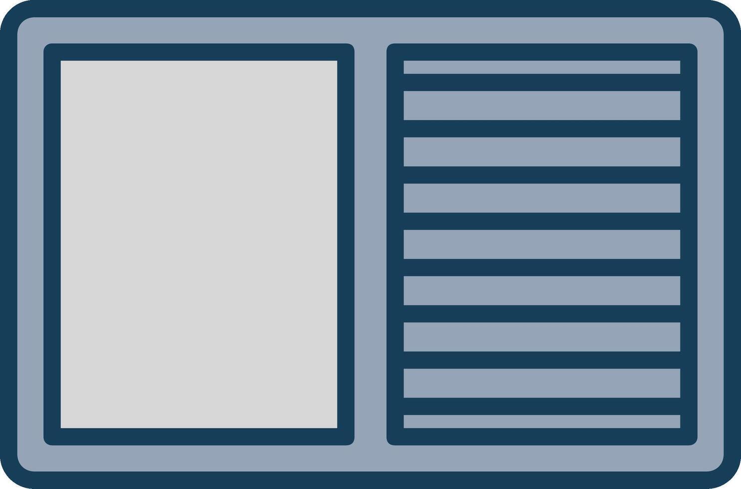 Contrast Line Filled Grey Icon vector