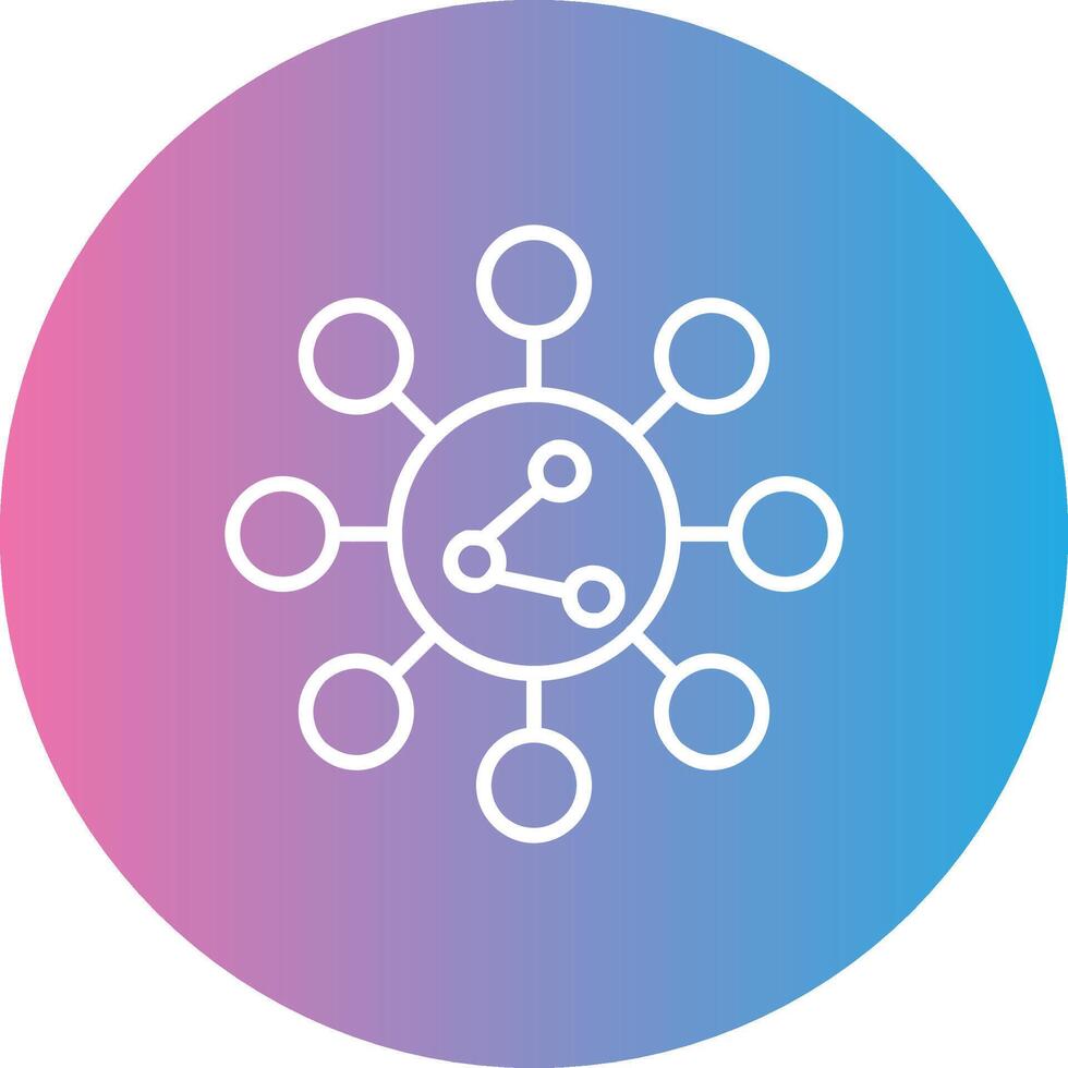 Share Line Gradient Circle Icon vector