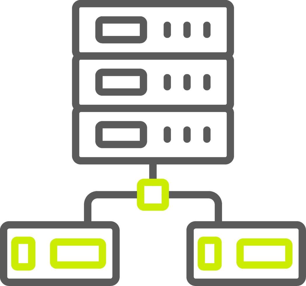 Data Network Line Two Color Icon vector