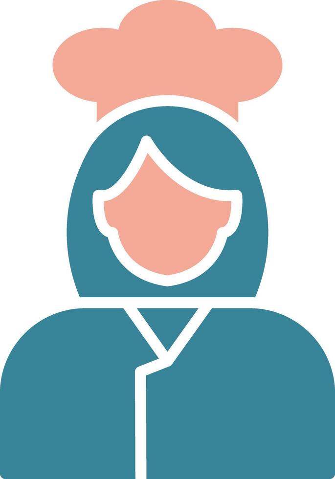 Chef Glyph Two Color Icon vector