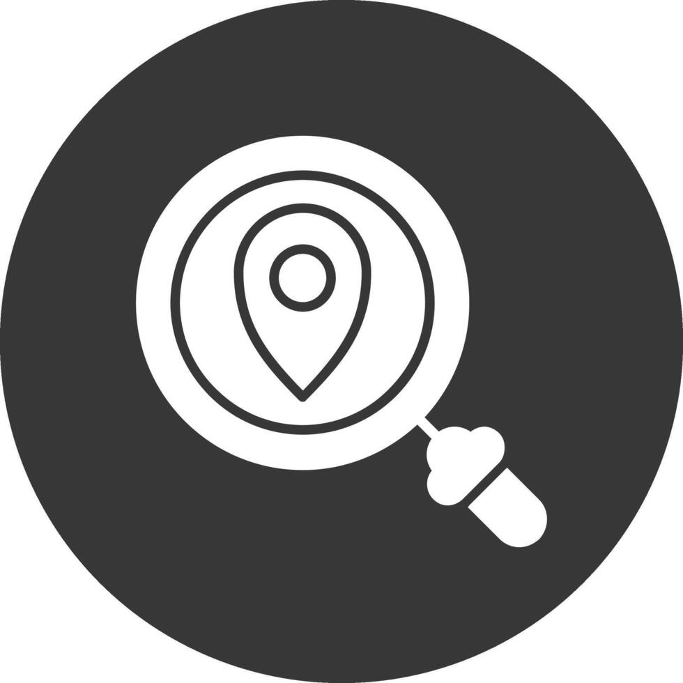 Map Pointer Glyph Inverted Icon vector