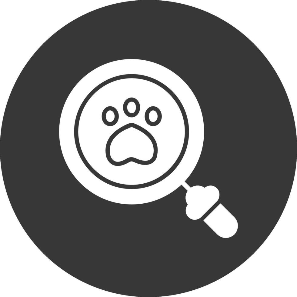 Footprint Glyph Inverted Icon vector