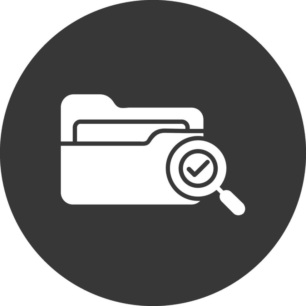 Folder Glyph Inverted Icon vector