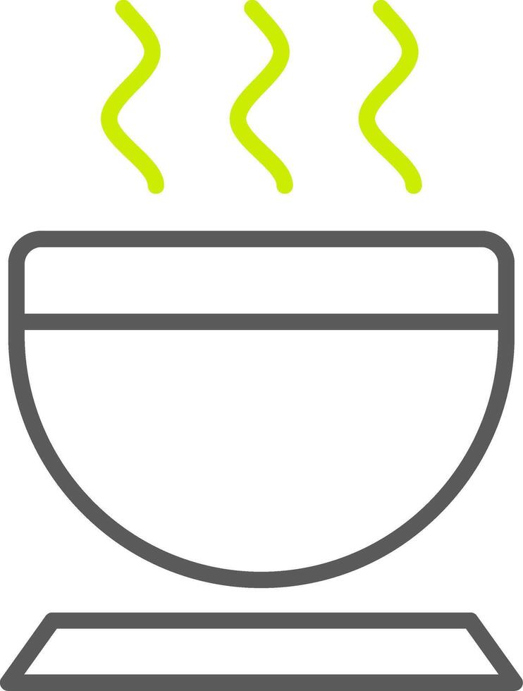 Bowl Line Two Color Icon vector