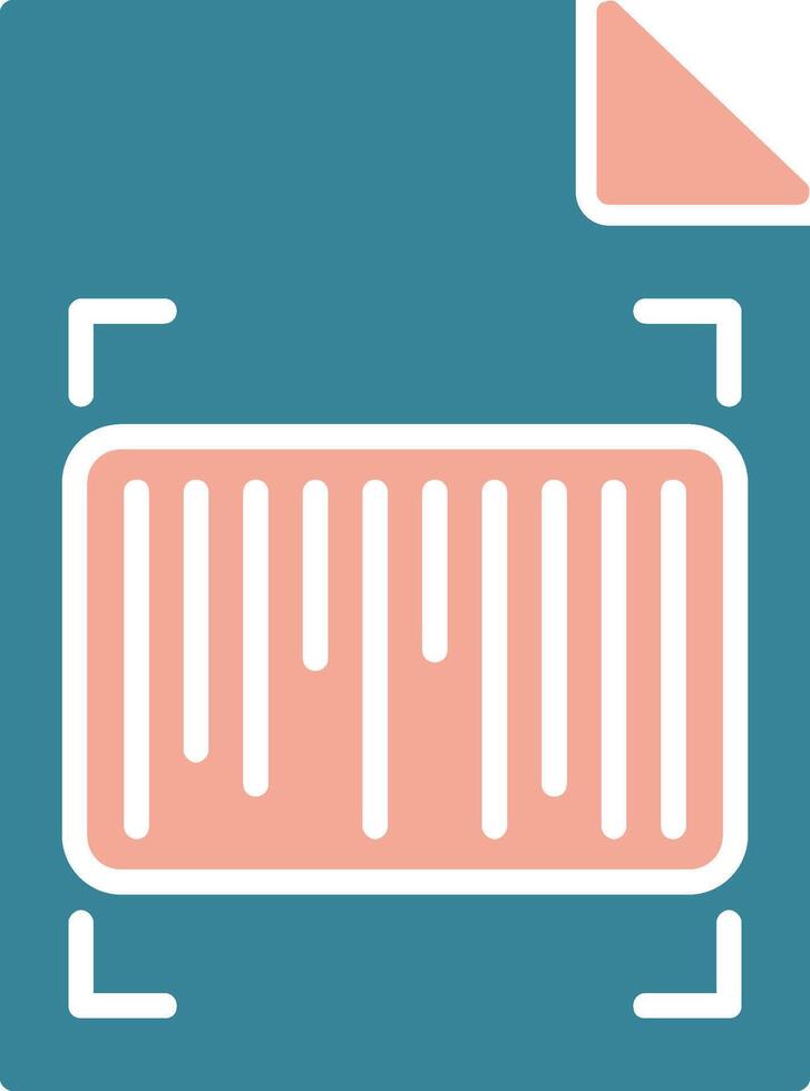Barcode Glyph Two Color Icon vector