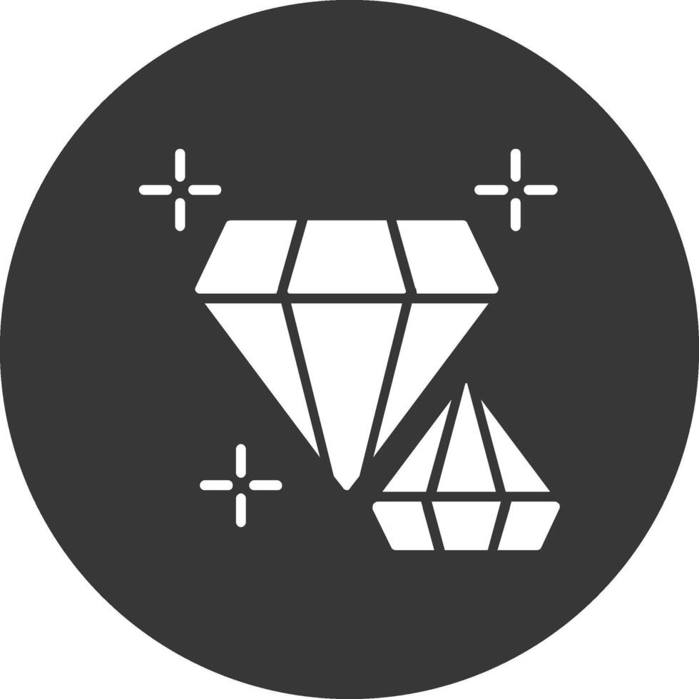 Diamond Glyph Inverted Icon vector
