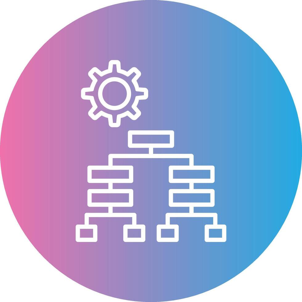 Hierarchy Line Gradient Circle Icon vector
