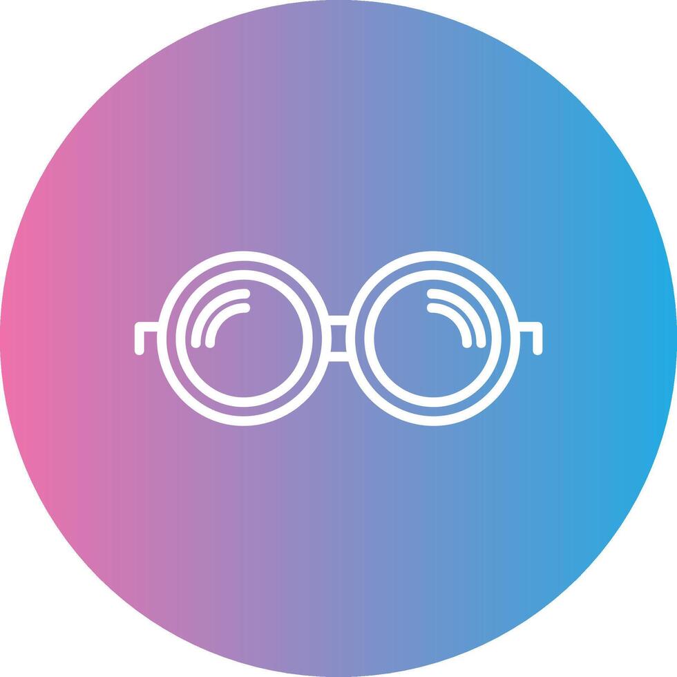 Glasses Line Gradient Circle Icon vector