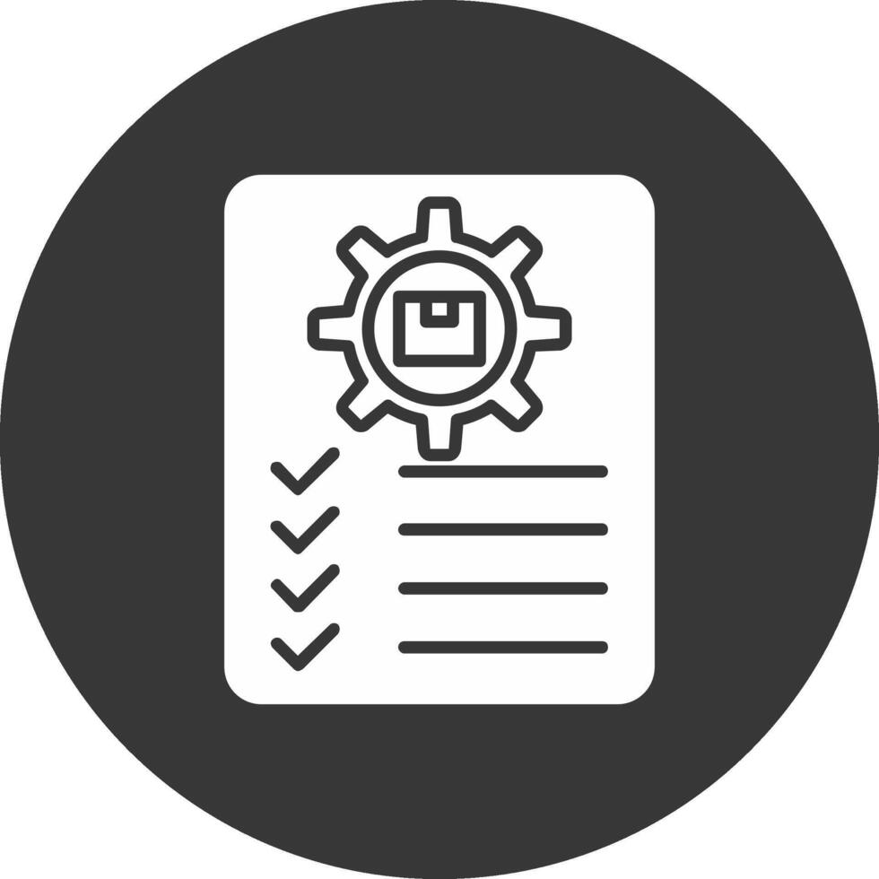 Inventory Management Glyph Inverted Icon vector