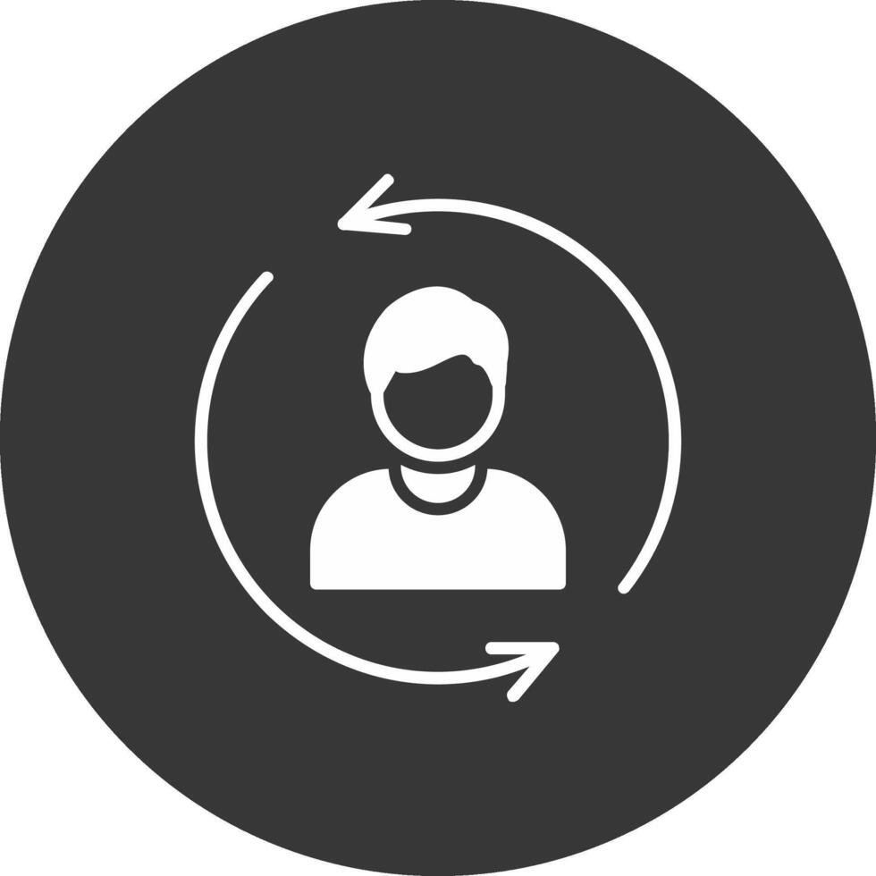 Human Resources Glyph Inverted Icon vector