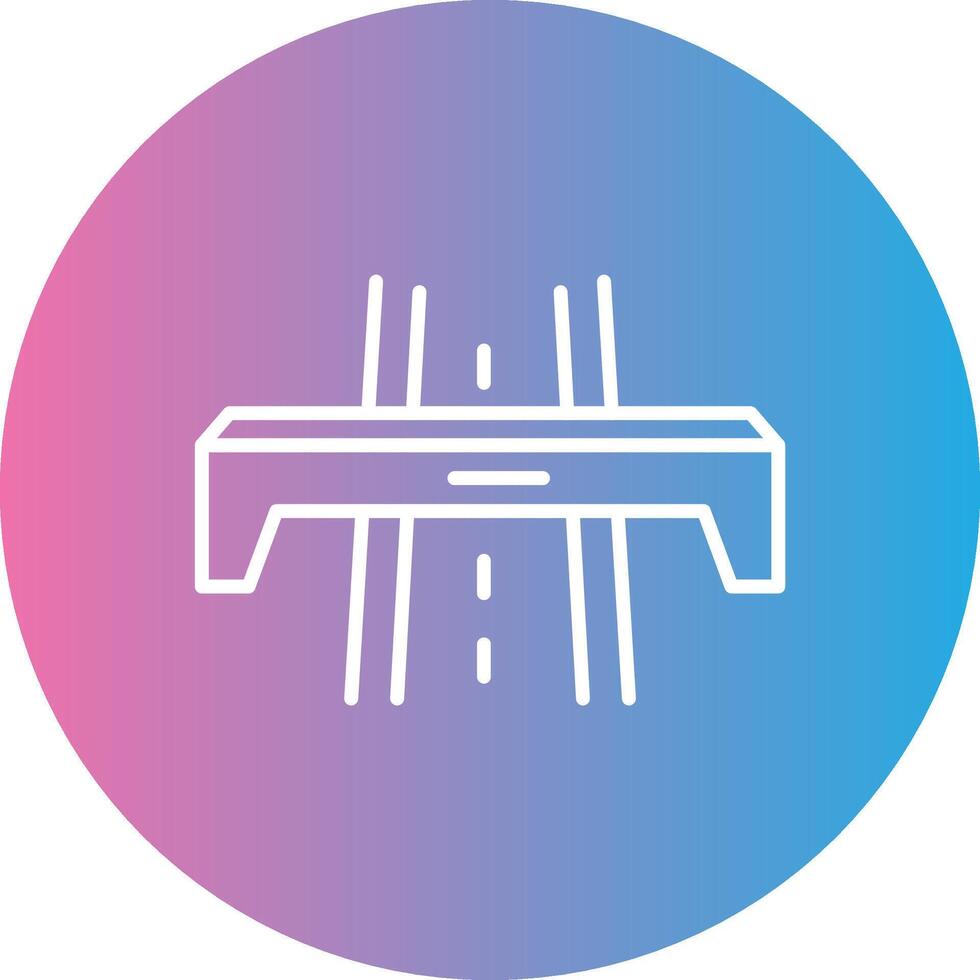 Motorway Line Gradient Circle Icon vector