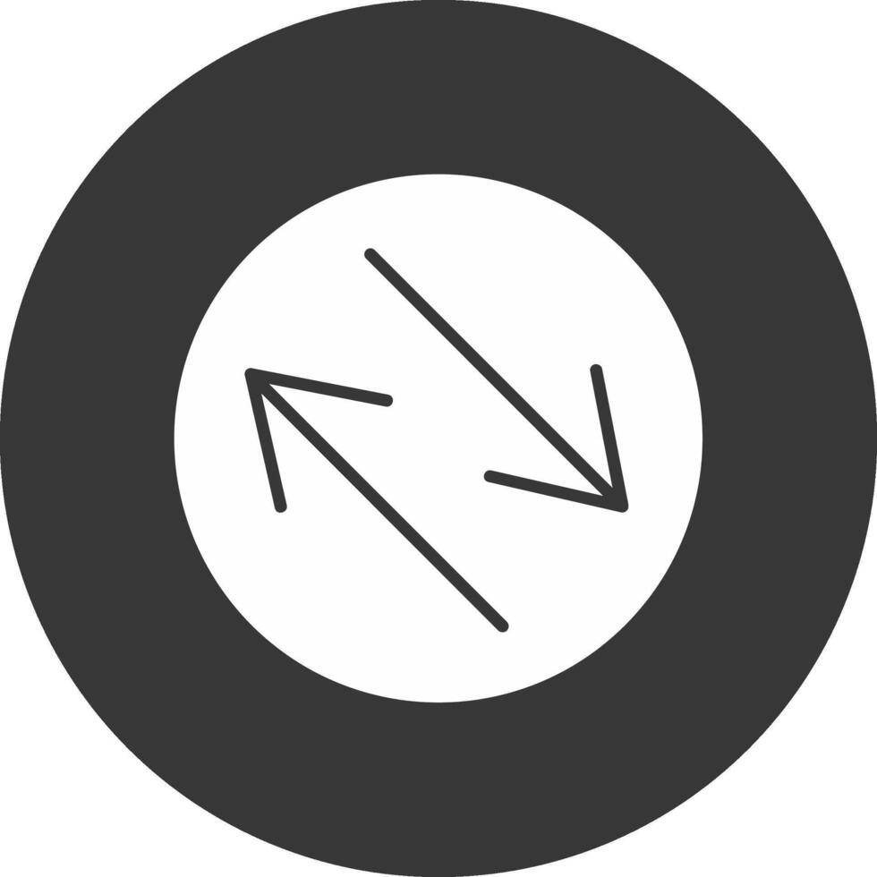 Swap Glyph Inverted Icon vector