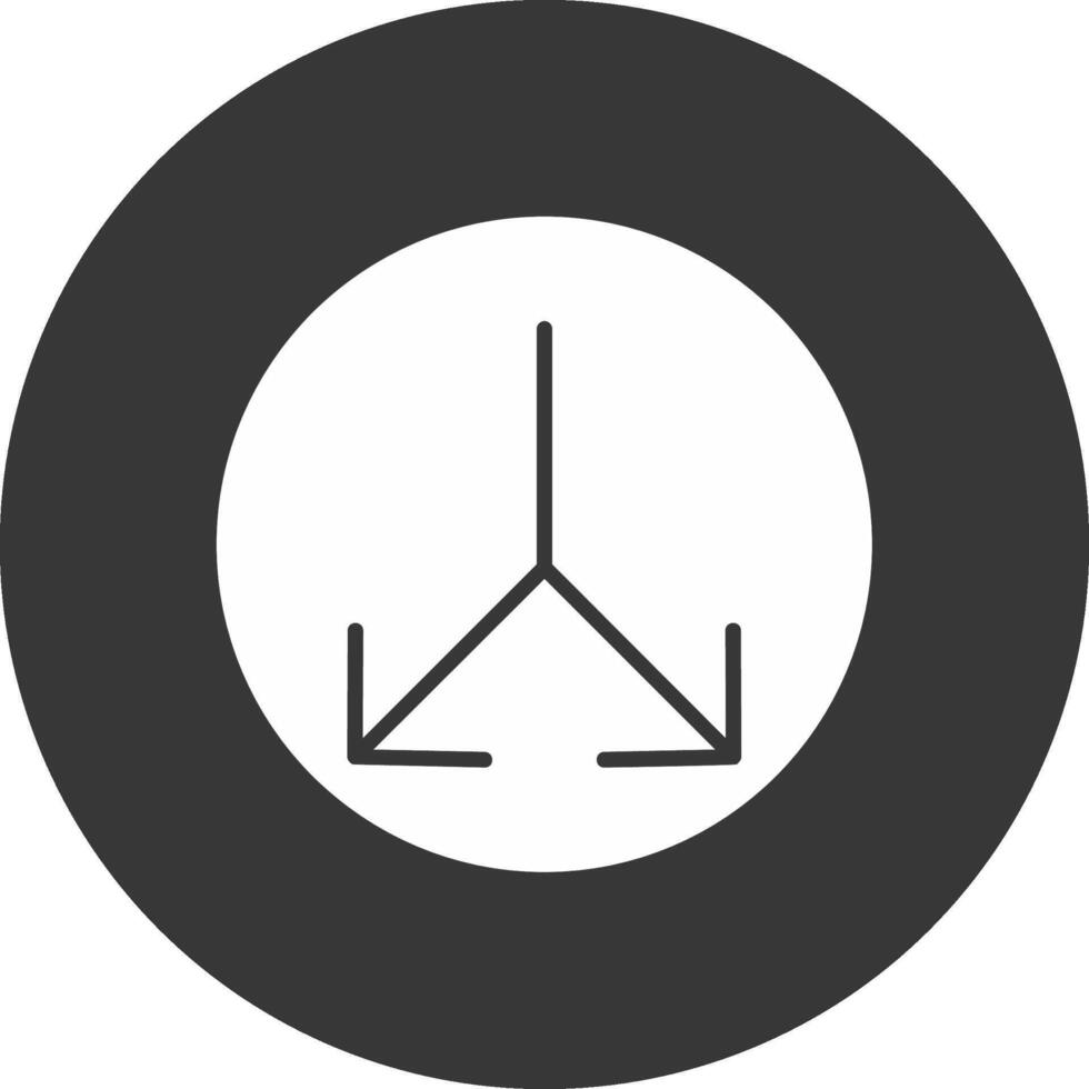 Split Glyph Inverted Icon vector