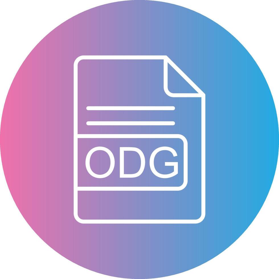 ODG File Format Line Gradient Circle Icon vector