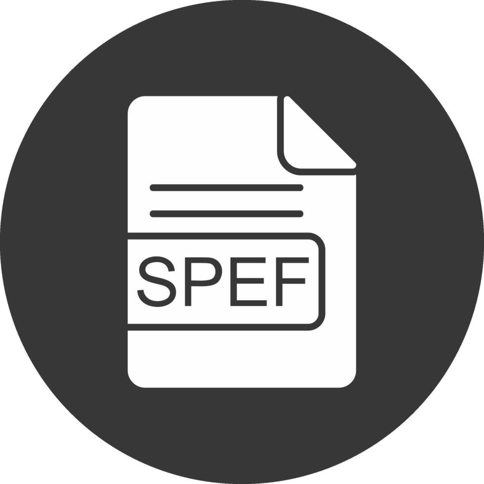 SPEF File Format Glyph Inverted Icon vector