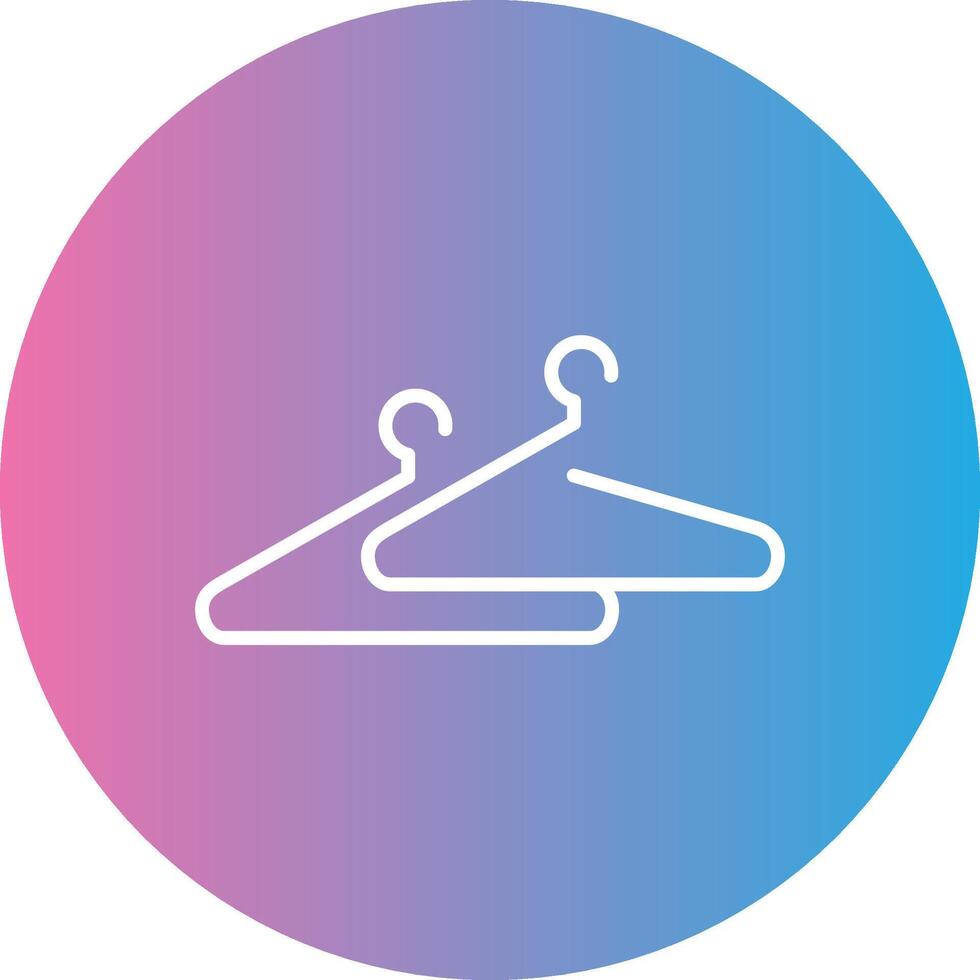 Hanger Line Gradient Circle Icon vector