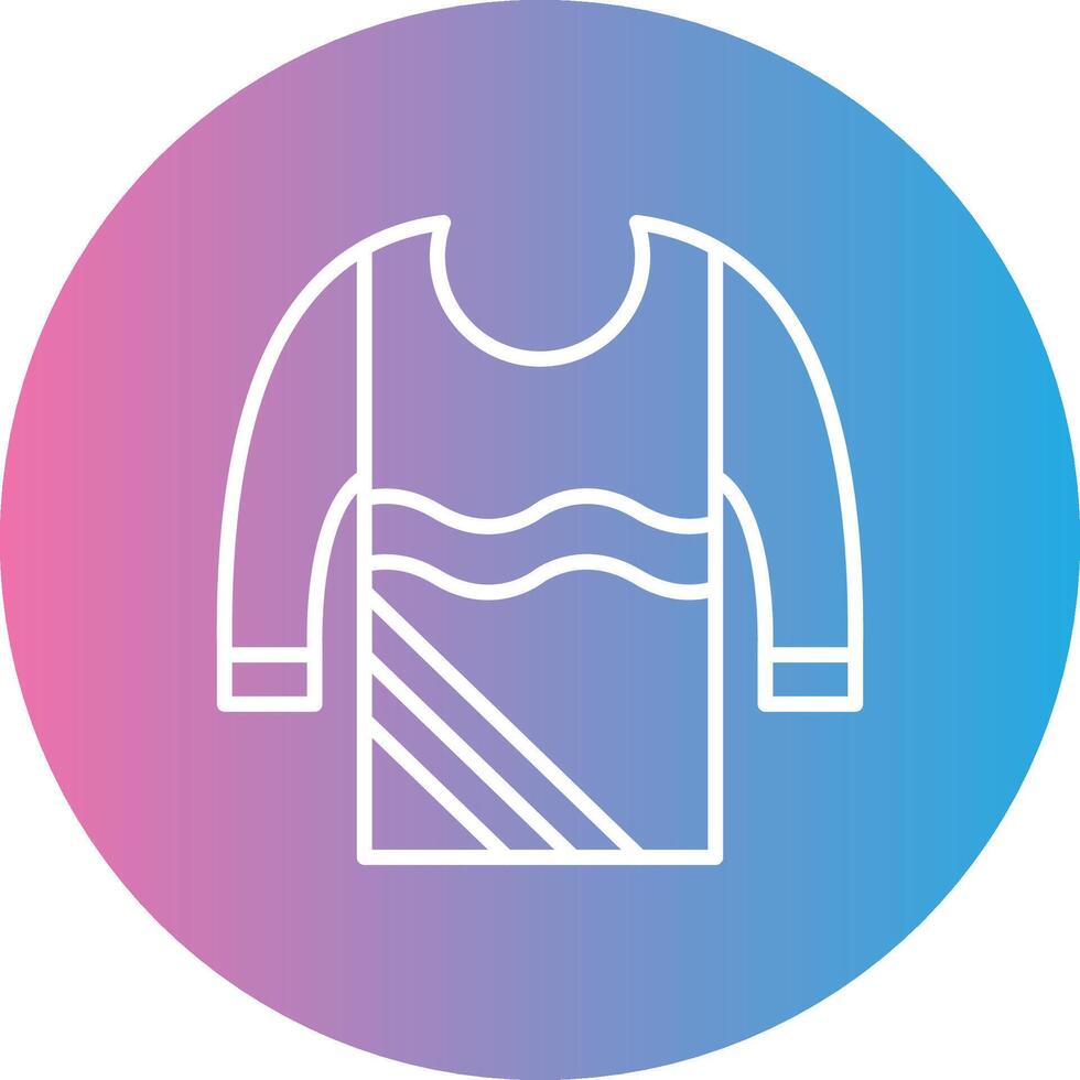 Sweater Line Gradient Circle Icon vector