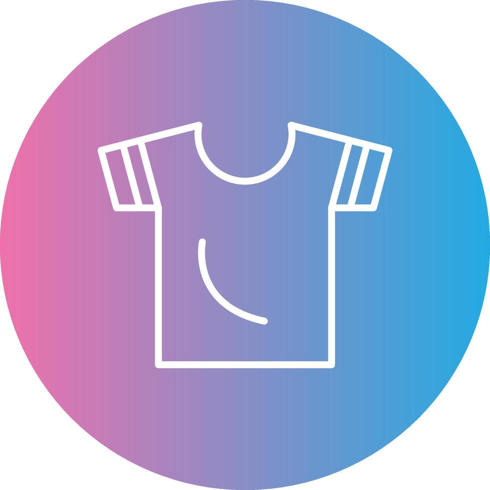 Shirt Line Gradient Circle Icon vector