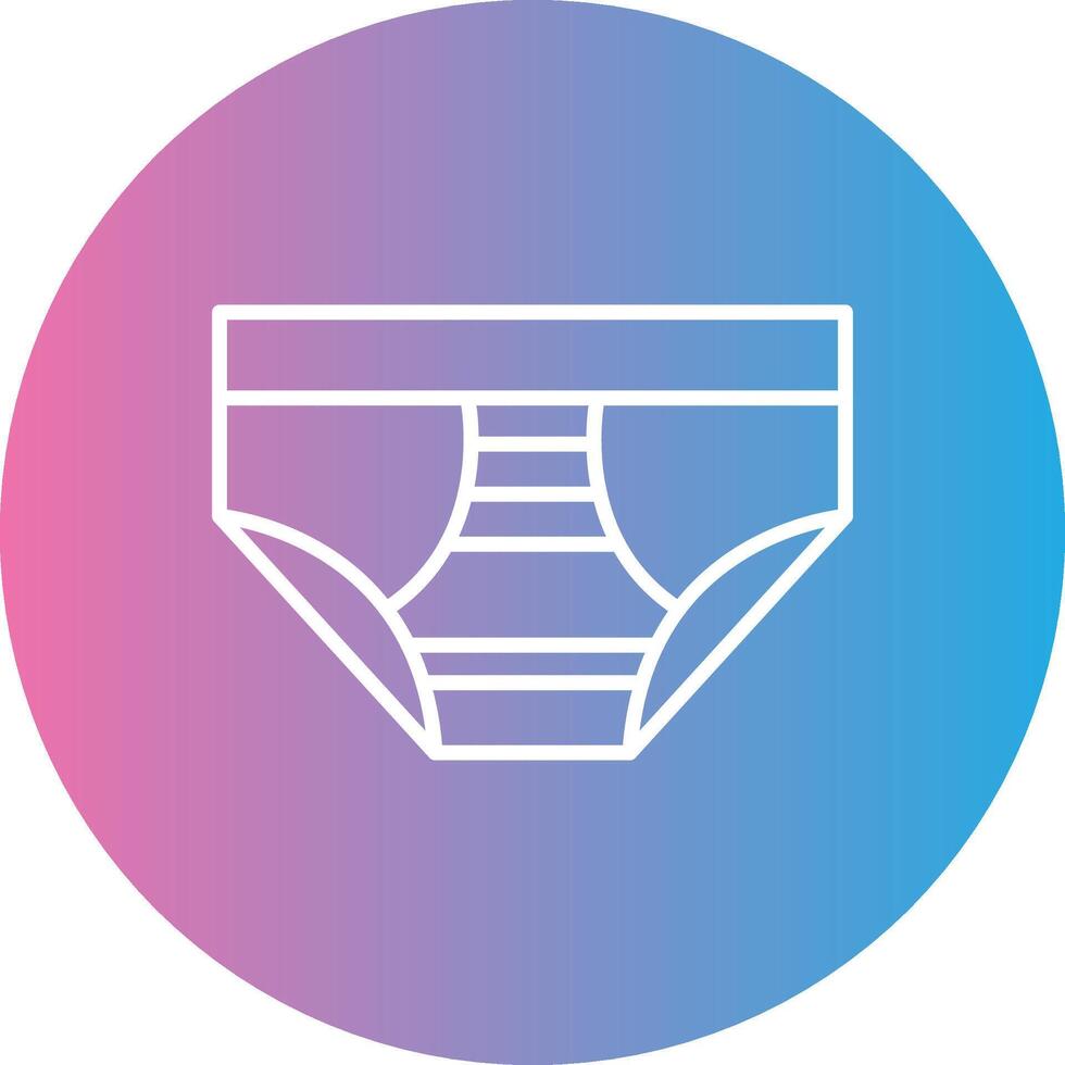 Underwear Line Gradient Circle Icon vector