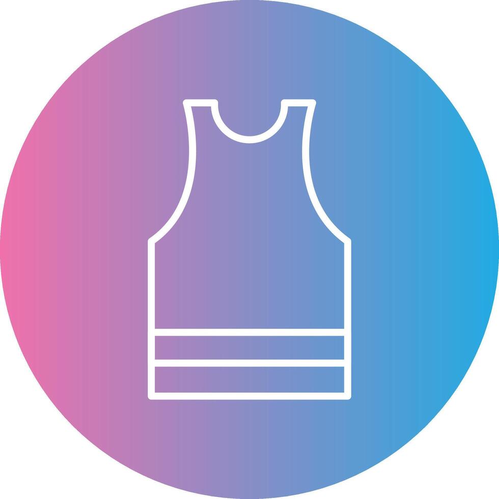 Undershirt Line Gradient Circle Icon vector