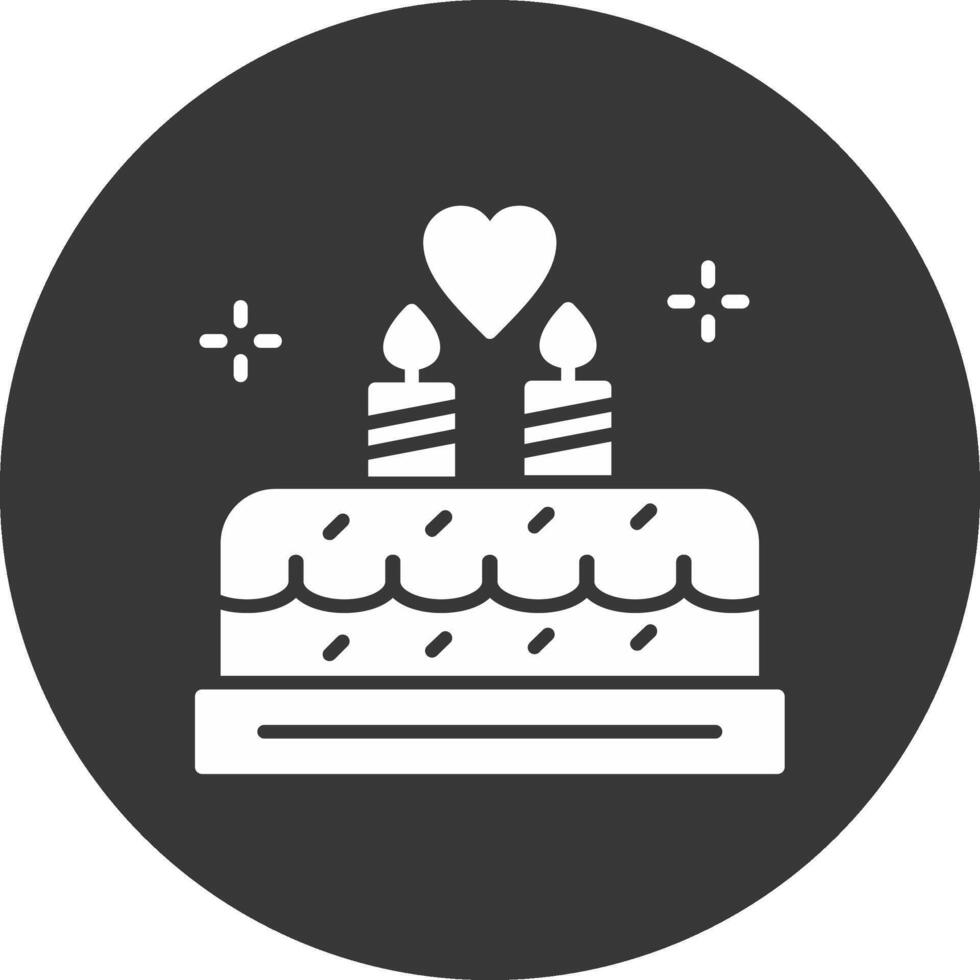 Anniversary Glyph Inverted Icon vector