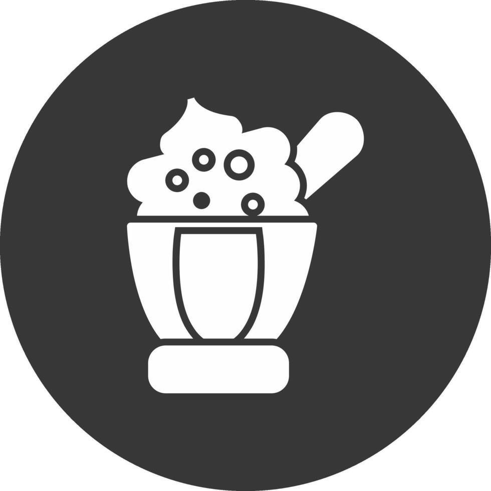 Sorbet Glyph Inverted Icon vector